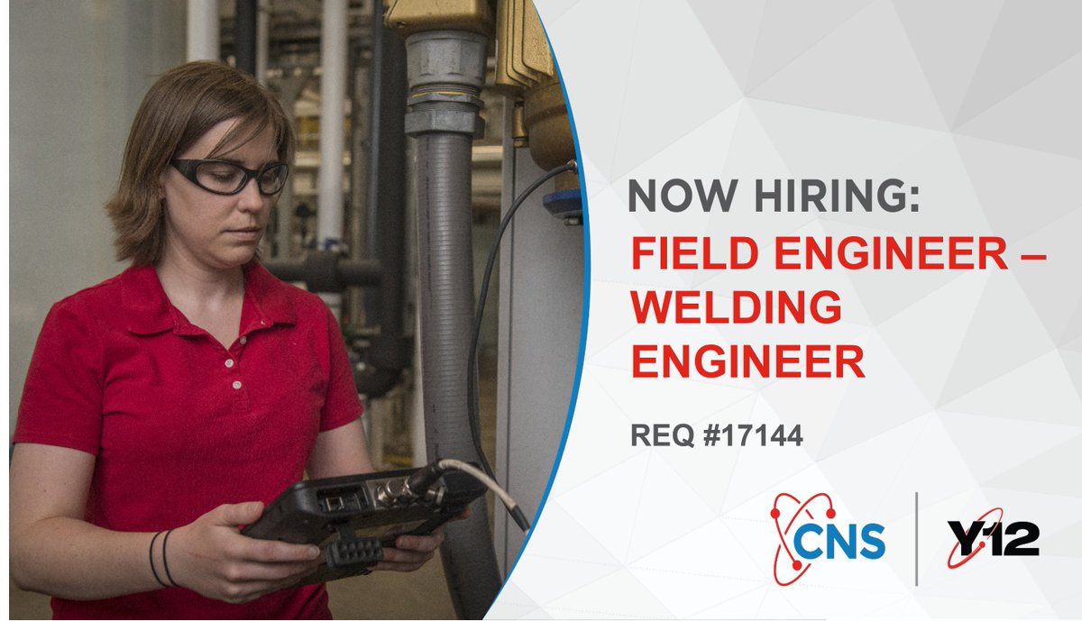 y12nsc's tweet image. If you are looking for #MoreThanAJob, check out this opportunity for a Field Engineer - Welding Engineer. Certified Welding Inspector (CWI) certification from the American Welding Society (AWS) is preferred.

#ApplyToday: career-hcm03.ns2cloud.com/sfcareer/jobre…