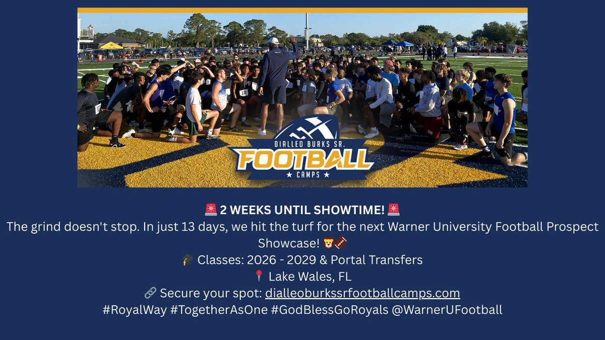 Warner University is looking to close out the 2026 roster. We are still looking for class of 26’ and transfers.
