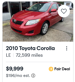 bglbites's tweet photo. 5 figures after tax, title, registration, and processing fees for a 16 year old car. granted it has low-ish miles but come on https://t.co/DwnFD6A21V