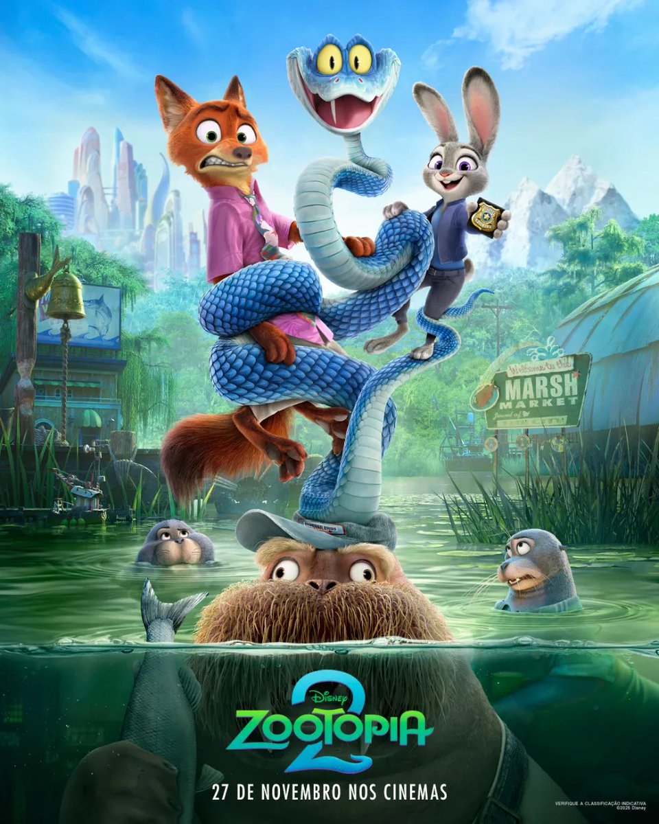 InfoDisneyHulu's tweet photo. Zootopia 2 chega oficialmente ao Disney+ em março.