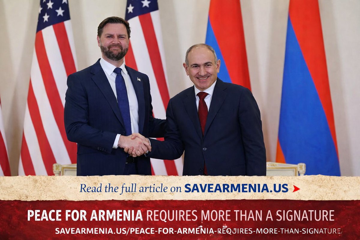 SaveArmeniaUS's tweet photo. VP Vance's trip to Armenia &amp; Azerbaijan is the right moment to demand what matters most: the immediate release of Armenian Christian prisoners still held in Baku. Peace requires more than signatures. It requires action.
Our full statement: https://t.co/RH8drTSEIo https://t.co/seulFMUjxv