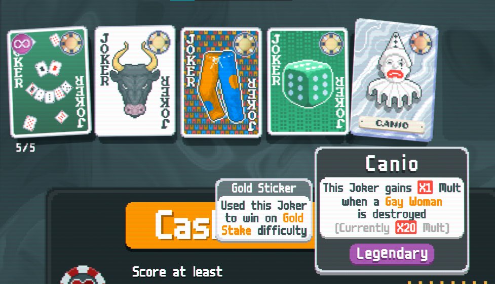homophobic canio gold sticker that was a crazy run