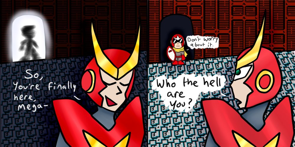 i love romhacks that replace mega with proto, they're so funny to me #megaman