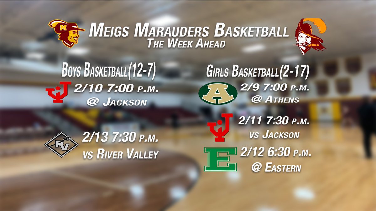 JackZMedia's tweet photo. After dropping a game against the Vinton County Vikings, the Boys team looks to swing back with games against Jackson and River Valley!

The Girls team is looking to bounce back as they'll face Athens, Jackson and Eastern this week! #AthensMidDay #MeigsMarauders https://t.co/0iKCy7eZin