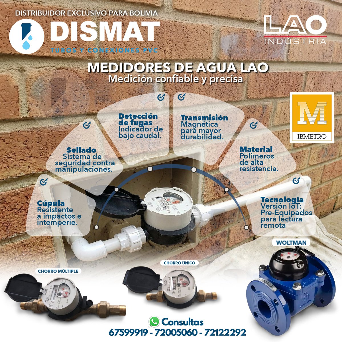 DISMAT_SRL's tweet photo. -¿Buscas medir el consumo de agua con exactitud? 
Los medidores #LAO te ofrecen confiabilidad garantizada
-Distribuidor EXCLUSIVO de los mejores Medidores de Agua marca LAO #BRASIL
-Pre-Equipados.
-Precisión, calidad y durabilidad en cada medición
-Ventas:
https://t.co/FnEpMc6OnE https://t.co/cGW3kwaFol