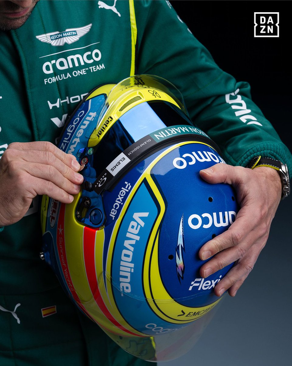 DAZN_ES's tweet image. Con los colores de toda una vida 💙💛❤️

El casco de Fernando Alonso en 2026