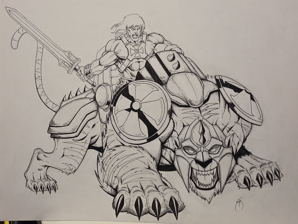 He-Man sketch inked. #hemanandthemastersoftheuniverse #mastersoftheuniverse #heman