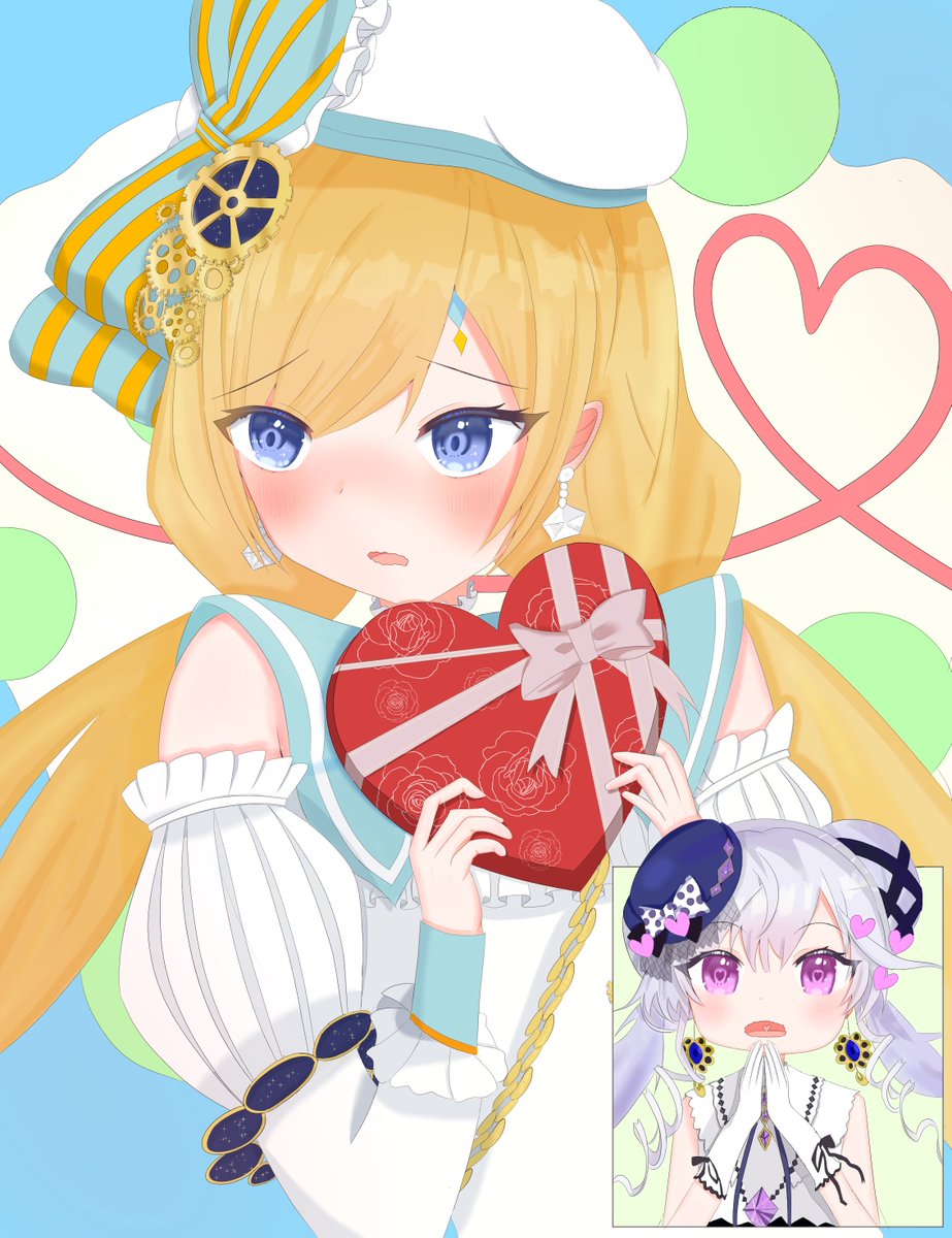 #maimai_art
#バレンタイン2026 
「アシッド...？その......日頃のお礼を......」