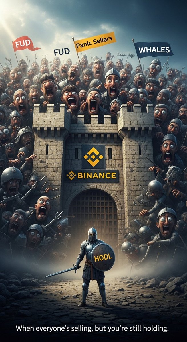 this market honestly feels like a siege right now. Red everywhere. Noise everywhere.The candles look scary. The timelines get louder. And suddenly everyone’s convinced this time is different.Watching red candles hit your screen messes with your head.  #BinanceAIShortDramaContest