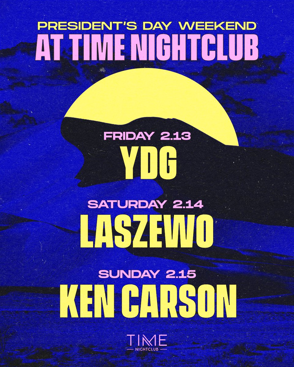 timenightcluboc's tweet image. Yes, you are reading that correctly. An absolutely stacked weekend for you all.
Get your tix at timenightclub.com/events