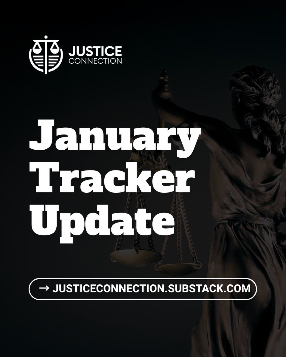 The admin's "flood the zone" strategy makes it hard to keep up with attacks on DOJ and the rule of law.

Malfeasance in MN. DOJ resignations. Chair Powell subpoenaed. FBI raids GA election office.

That's why we built the DOJ Tracker. Catch up on January: justiceconnection.substack.com/p/doj-tracker-…