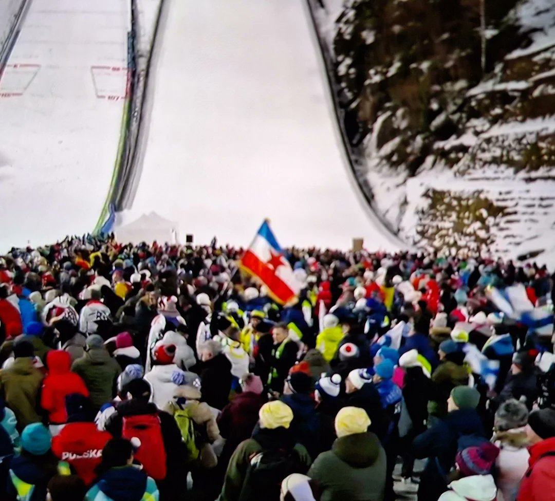 ShoahUkraine's tweet photo. My favorite flag spotted at the Winter Olympics! 🥹 Yugoslavia Forever! https://t.co/c8b524aAj6