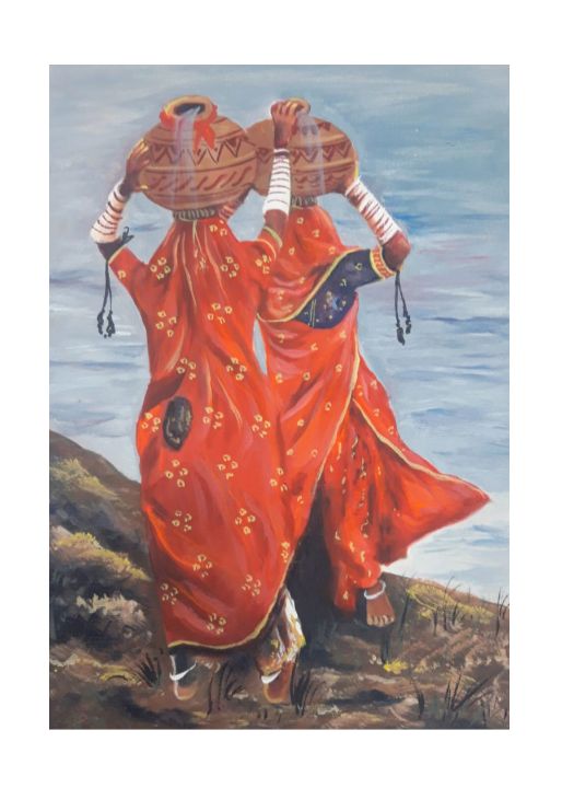 Art of the Day! "rajasthani lady, Indian painting". Buy at: ArtPal.com/33manisharts?i…