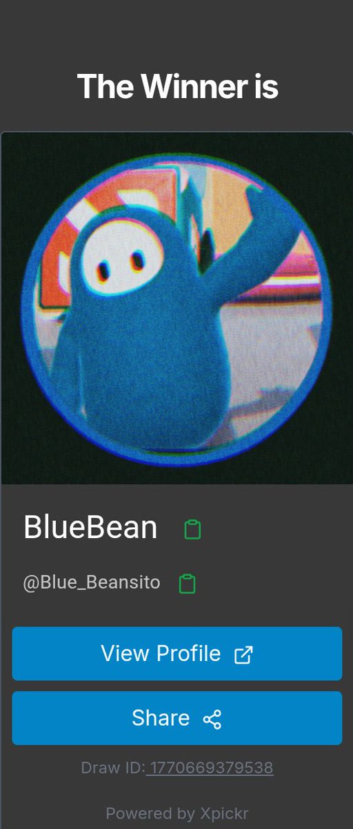 Congrats <a href="/Blue_Beansito/">BlueBean</a>  you won!
Please Dm so that I can send you the username to add for you to receive ur gift in next 2 days 🤗
Huge thanks to all who participated ♥️ 
More giveaways soon 💜🥰