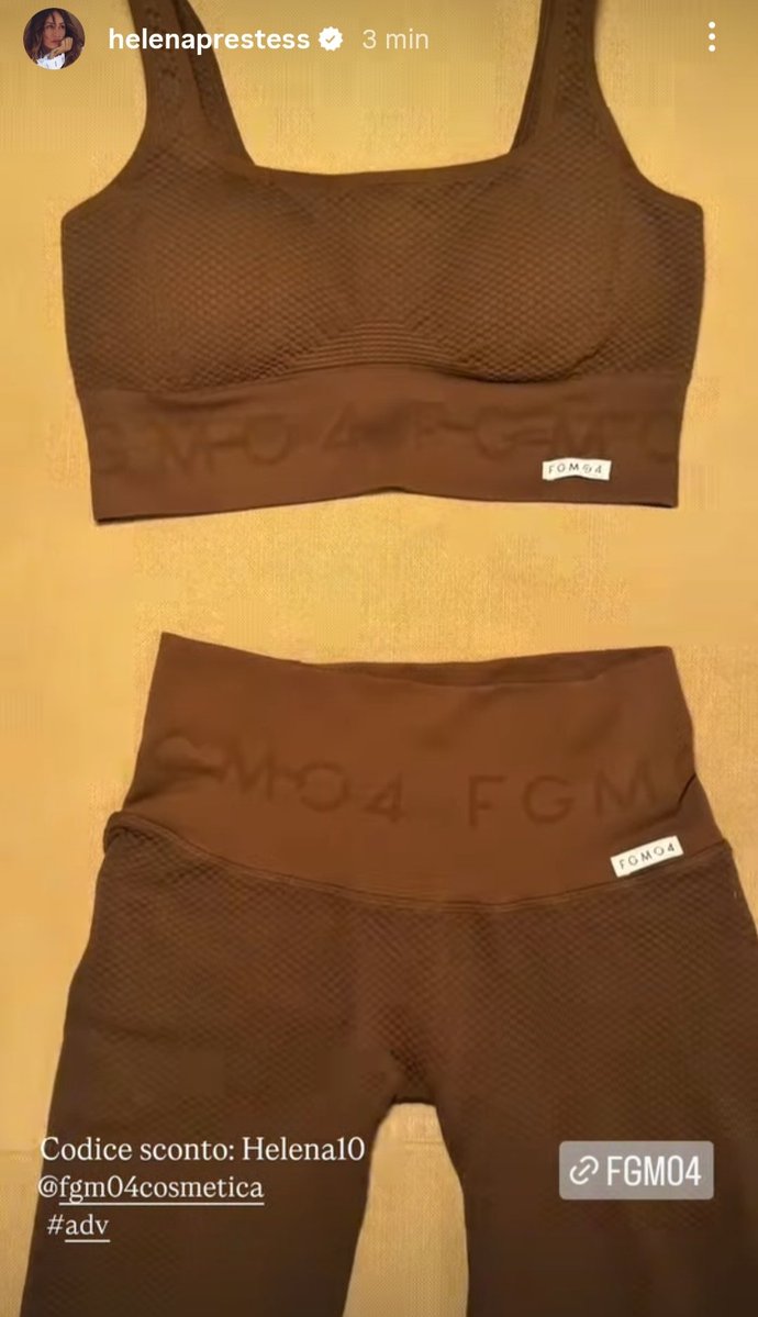 Helena Prestes per <a href="/FGM04COSMETICA/">FGM04 COSMETICA</a> . Se acquistate 3 prodotti 1 sarà gratis,per gli altri articoli c'è un ulteriore sconto utilizzando il codice sconto HELENA10 
👇🏻🤎
#heleners