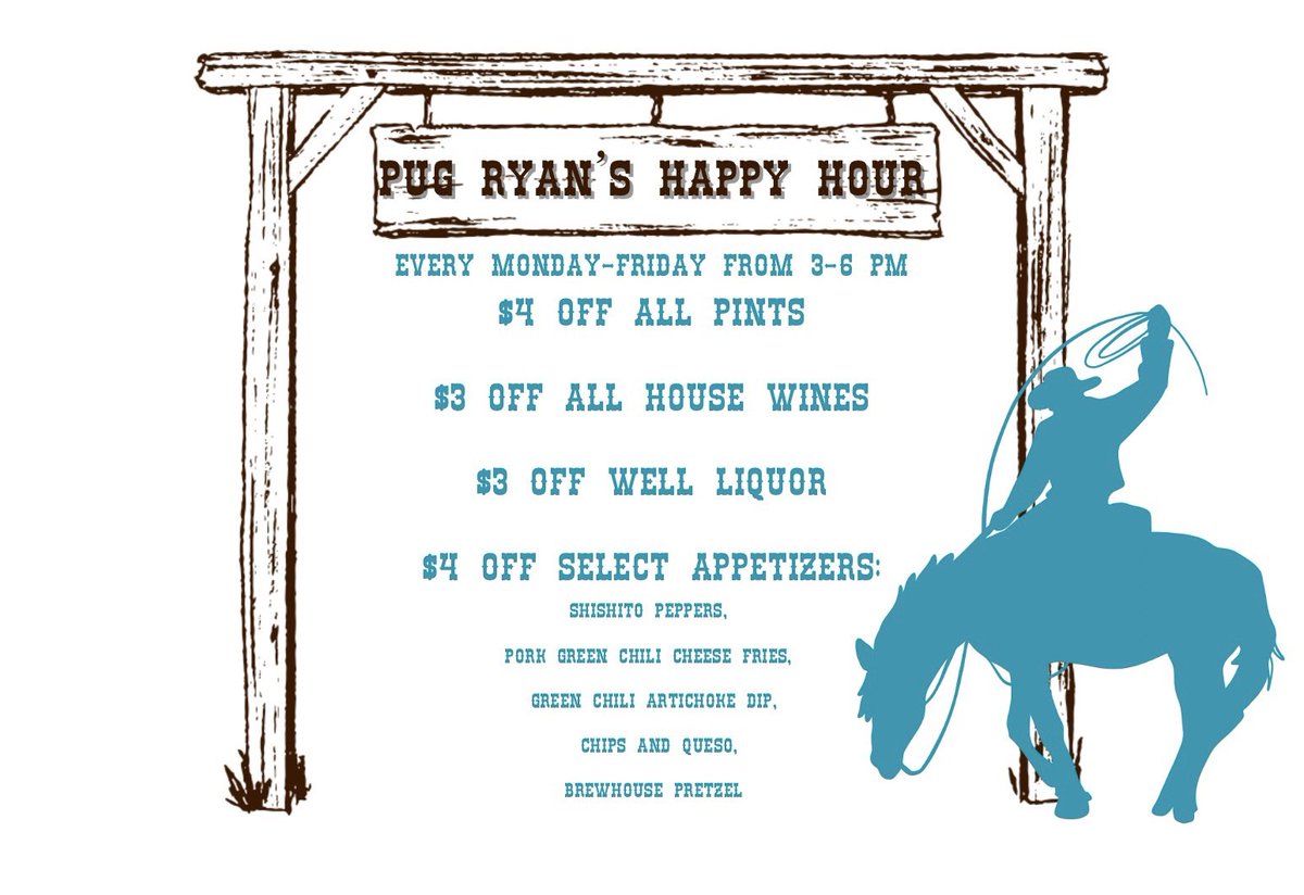 Mondays aren't so bad when Happy Hour hits.... Join us from 3-6pm for the best happy hour in town! #pugryansbrewery #pugryanstikibar #dilloncolorado #happyhour