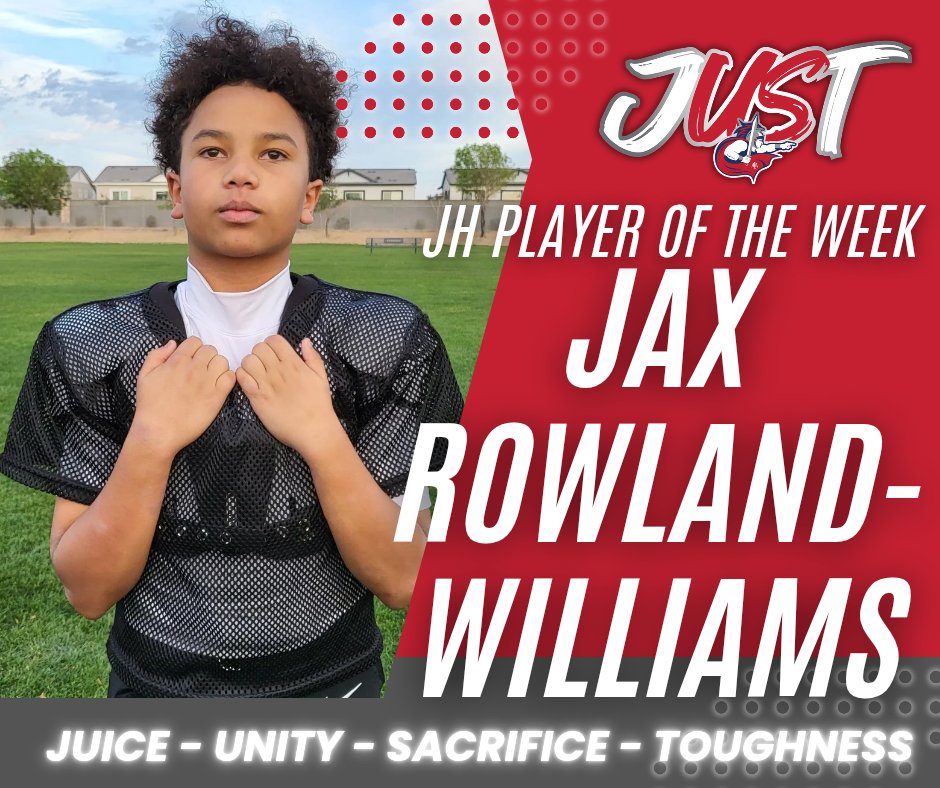 ala_iw_football's tweet image. Congratulations to Jax Rowland-Williams and Landon Feringa on being  recognized as our JH JUST US Players of the Week for last week. Both have been great leaders on and off the field. #JUST #TheFUTURE @alaiw_athletics