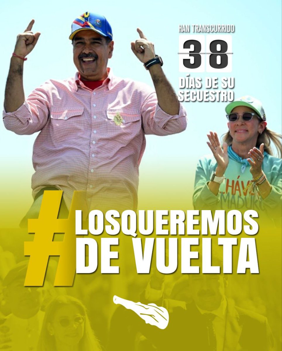 38 días del vil secuestro y exigimos la liberación de la pareja presidencial de Venezuela.
#bbvipks4 #uzakșehir ⚠️ 
#LosQueremosDeVuelta
#BringThemBack
