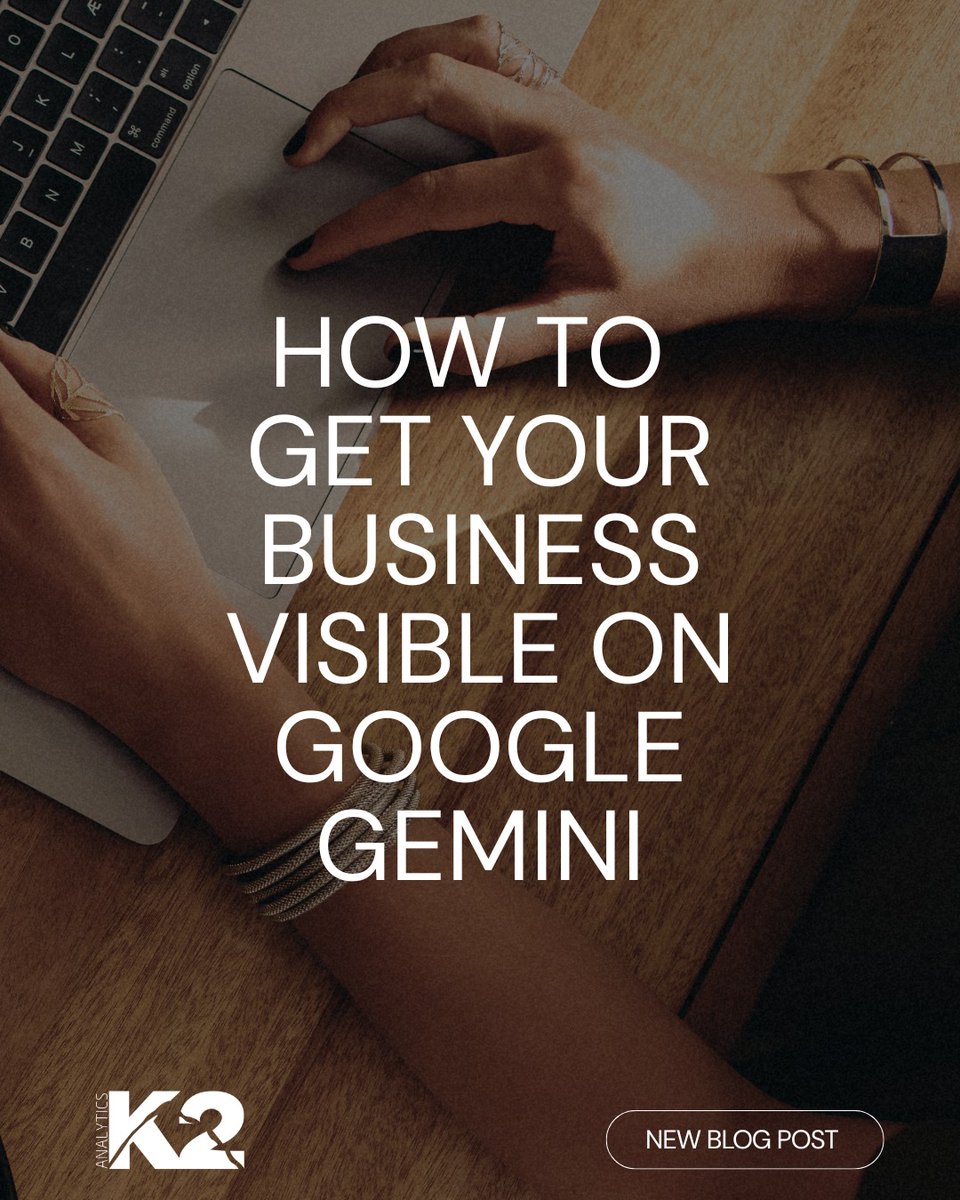 K2_Analytics's tweet image. Want your business to show up on Google Gemini? 
Read our new blog to learn how to increase your visibility and stay ahead as search evolves.

Read now - k2analytics.com/k2-blog/

#GoogleGemini #AISEO #DigitalMarketingTips #BusinessVisibility #K2Analytics