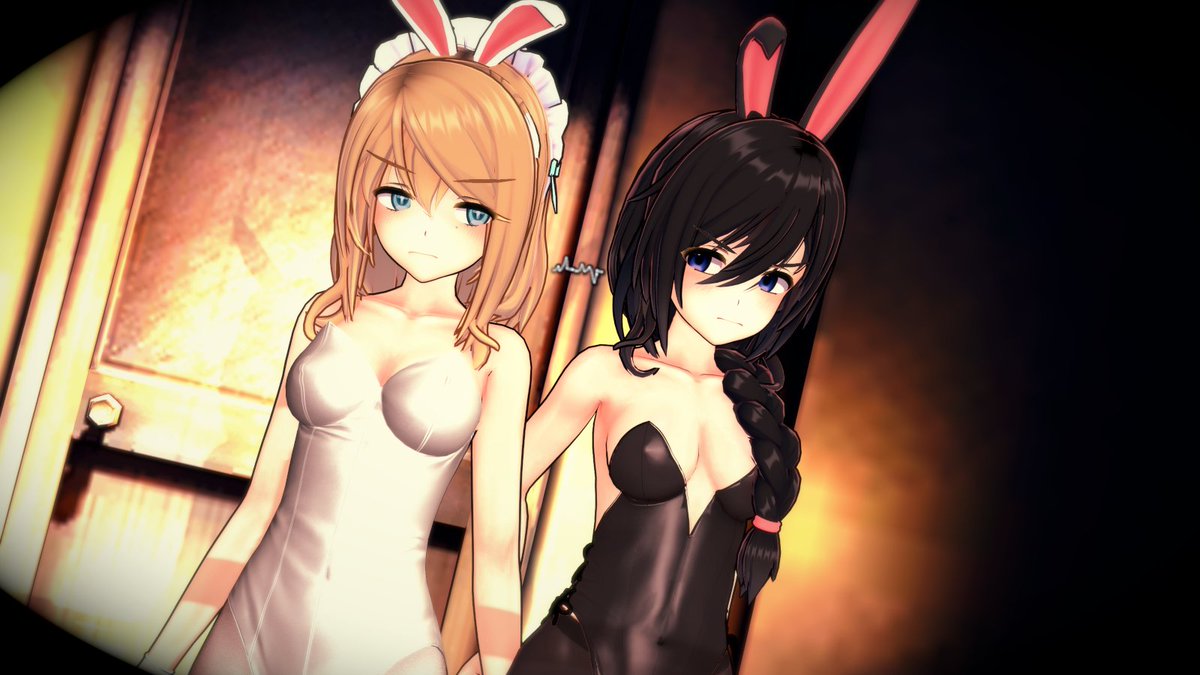 I've gotten older again today! So this time we have Mika also put on a bunnysuit! Miho doesn't seem to like her taking the spotlight though...