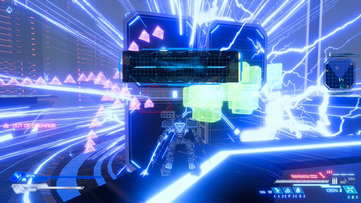 JP_amd65's tweet photo. 唐突なゲーム枠に来てくださった皆様、誠にありがとうございました。m(_ _)m　

今回も #NEUROXUS というインディーロボゲーをのんびり遊びましたよ～🎮🤖　

とりあえずコールドスナップランチャーとか言う氷属性武器は結構強いですね✨🧊 https://t.co/bucmtvjdSF