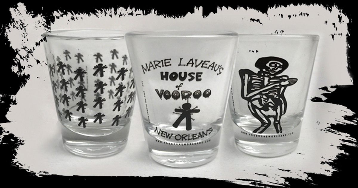 MLHouseofVoodoo's tweet photo. Marie Laveau's and Reverend Zombie's shot glasses. A worthy vessel for you spirits. Available in-store only. https://t.co/jg8bLe6wBs