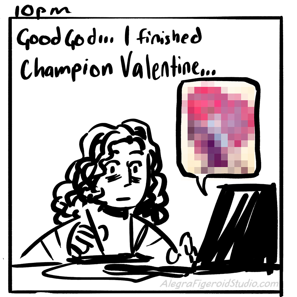 Al_Figgy's tweet photo. WOW! Somehow at the end of the day I managed to accomplish something! Interesting experience doing this challenge even the lowest-effort cartoons still took more time &amp; effort than I was anticipating. I'm looking forward to trying it again next year!
#hourlycomicday https://t.co/4MQmPpgb6v