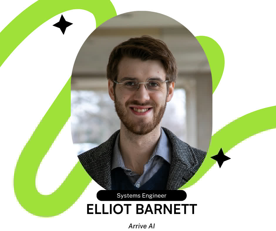 arrive_ai's tweet image. Say hello to Elliot Barnett, Senior Systems Engineer at Arrive AI! Elliot's lifelong passion for engineering and physics drives our innovation in drone delivery systems. He's also a hiking enthusiast and once built a six-foot trebuchet for a school project! #ArriveAI