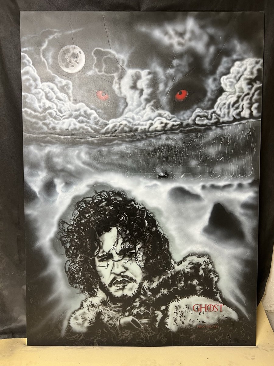 NicholasDefazi2's tweet photo. @elonmusk A moon base would be incredible! I want to be the first artist to put a piece of art in the moon base. I called it. Both mars and the moon!! We can put my John Snow piece up there… maybe the aliens have also binged GOT! Lol https://t.co/JEywq4ZjZv