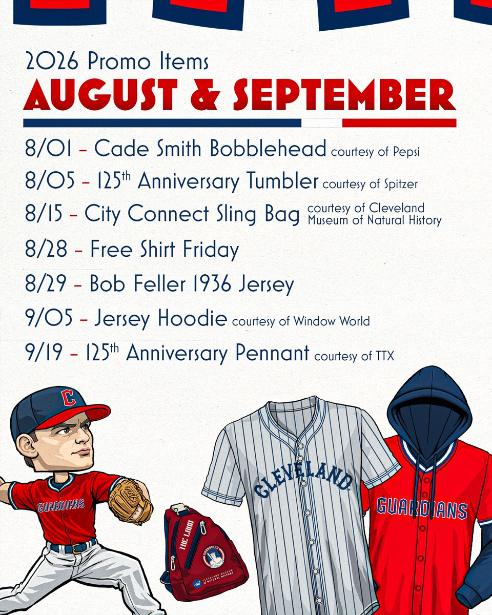CleGuardians's tweet photo. Our 2026 Promo Schedule has arrived! 😏

https://t.co/4SQPvgr7Ag

#GuardsBall https://t.co/34TebdrRTa