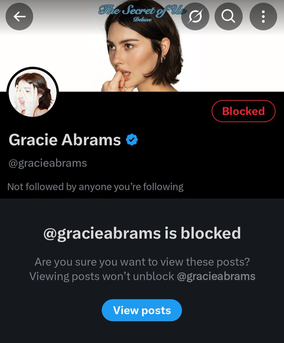 Tabby_Psd's tweet image. I was mad about the discord news so I blocked Gracie Abrams