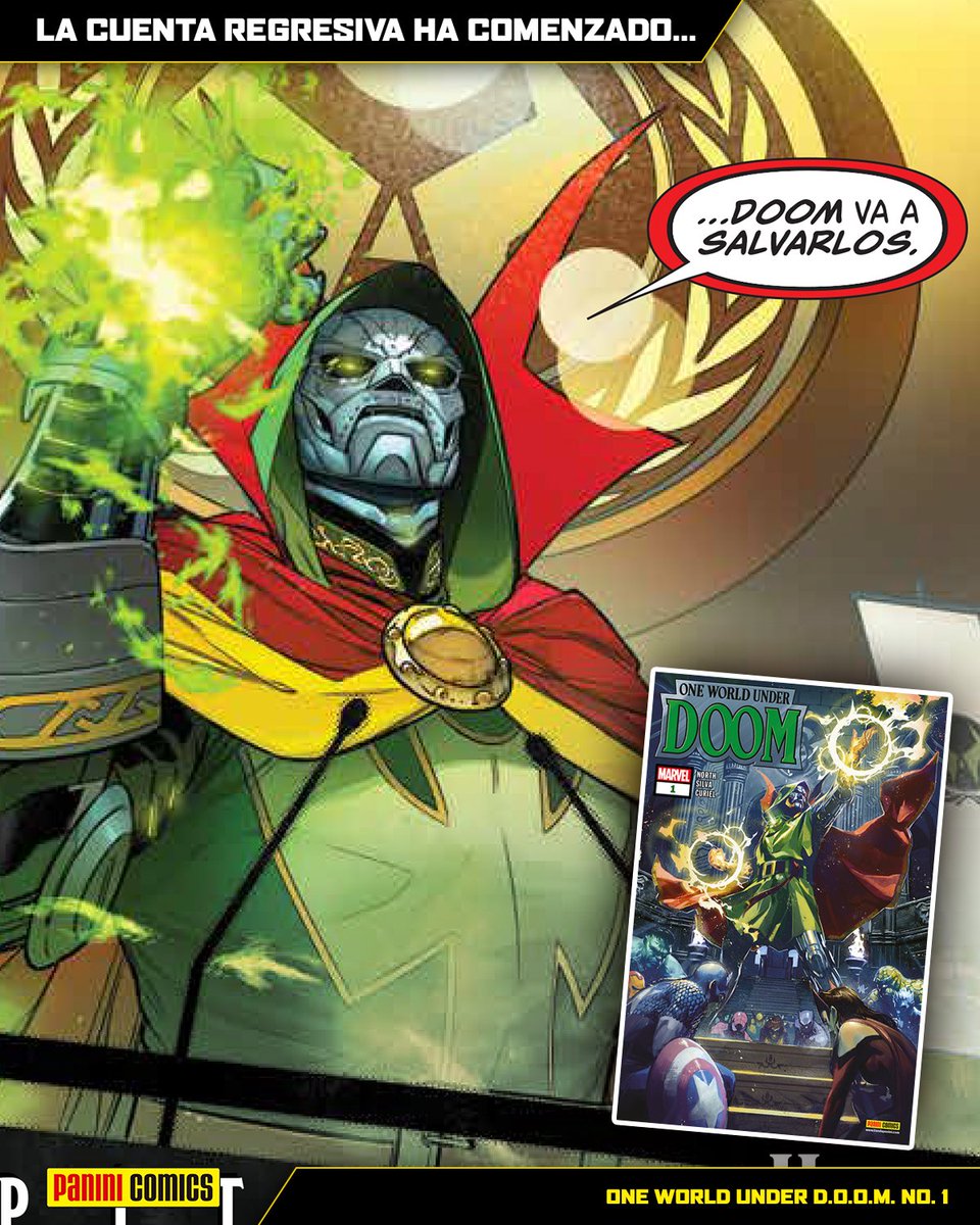 ¡UN MUNDO BAJO DOOM!
Hace seis meses, Victor von Doom se alzó como Hechicero Supremo y se encerró en Latveria. El mundo creyó estar a salvo… pero solo era la calma antes de la tormenta.