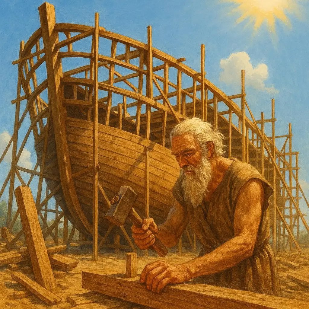 Genesis 6:14

“As yet there was no evidence of rain and flood.

Noah’s warnings were considered irrational.

How foolish to build an ark on dry ground with the sun shining and life moving forward as usual! 

But time ran out.

The floods came. 

The disobedient were drowned.