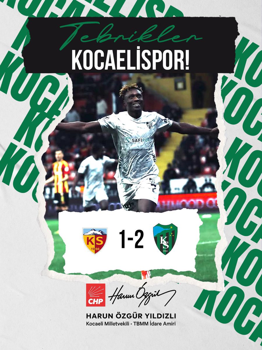Tebrikler Körrfezimm
Kayseri 1
Kocaelispor 2