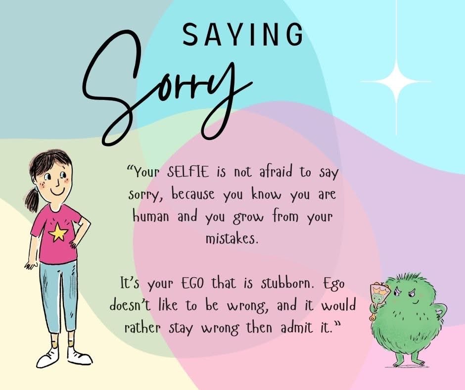 Me at My BEST Monday!  One of the skills to learn in a friendship is how to move forward when you are wrong. This can be achieved by saying "sorry". This gesture, when it comes from your selfie, can be the first step in repairing harm and a friendship that is important to you.