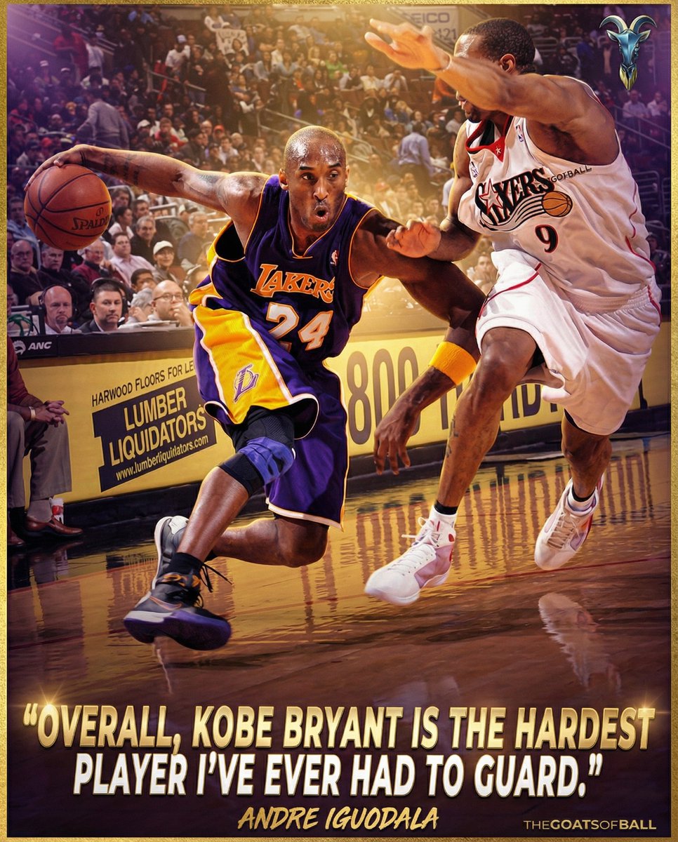 "Overall,  Kobe Bryant is the hardest player I've ever had to guard." 

<a href="/andre/">andre</a> Iguodala 

Seems to be a reoccurring theme...