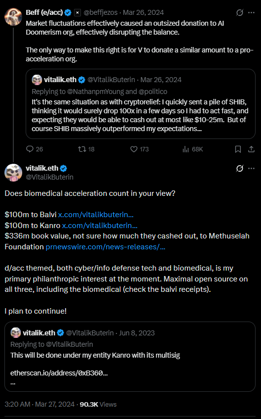 <a href="/VitalikButerin/">vitalik.eth</a> As we go forward on AI, we often see how accelerationist we are becoming. It also makes me recall from the post you retweeted (Did I use it right?) a few months ago about Techno-calvinism (TL;DR: Technology is evolving no matter what and we are just part of the game).

But as an