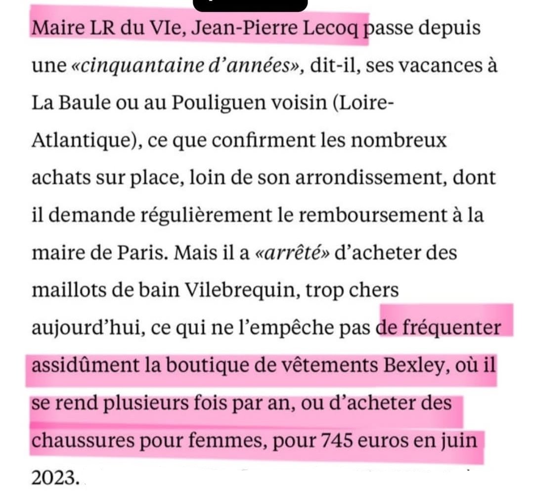 🚨 Utilisation de FONDS PUBLICS - 6e arrondissement de Paris 🚨

Le maire du 6e arrondissement de Paris - #paris6 Jean-Pierre Lecoq aurait utilisé des fonds publics pour ses dépenses personnelles.

Si cela est avéré, cette infraction pénale grave s'apparente à du détournement de