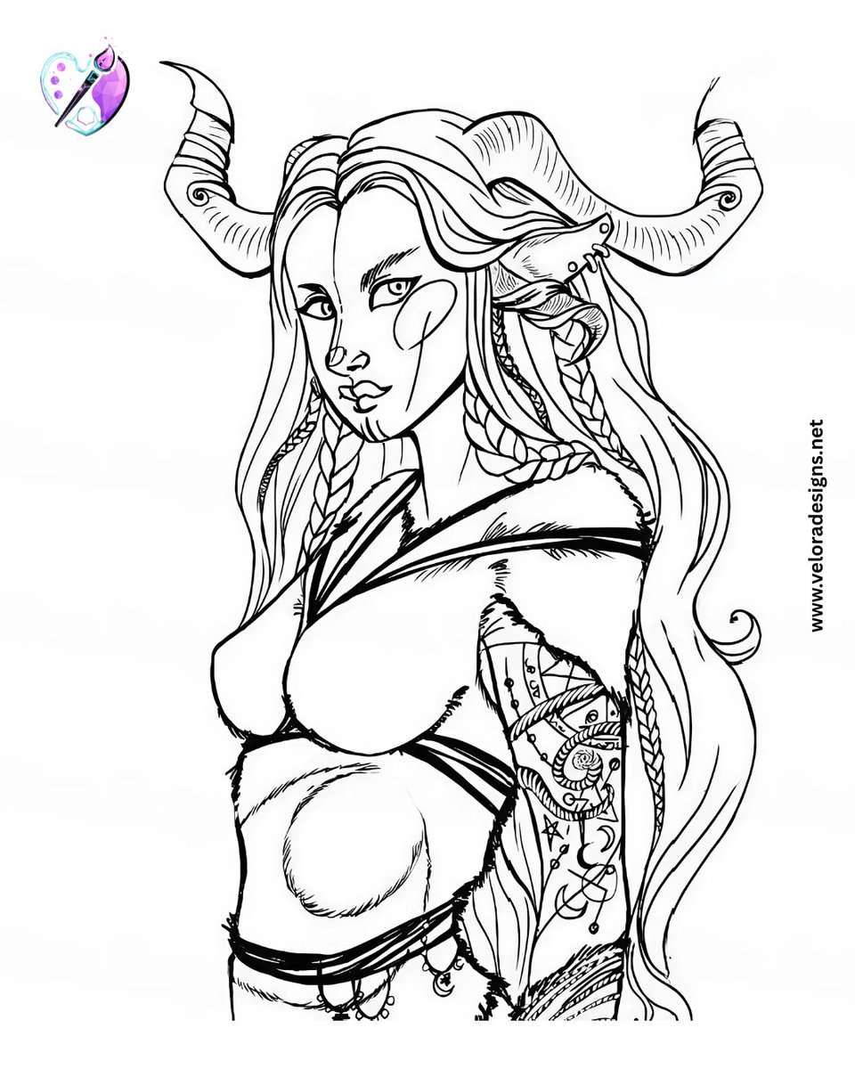 VeloraDesigns's tweet photo. Ink &amp; Intent. 🌑 Working on some character concepts today. What kind of lore do you think she has? 

#LineArt #CharacterDesign https://t.co/lAP4Xp0joP