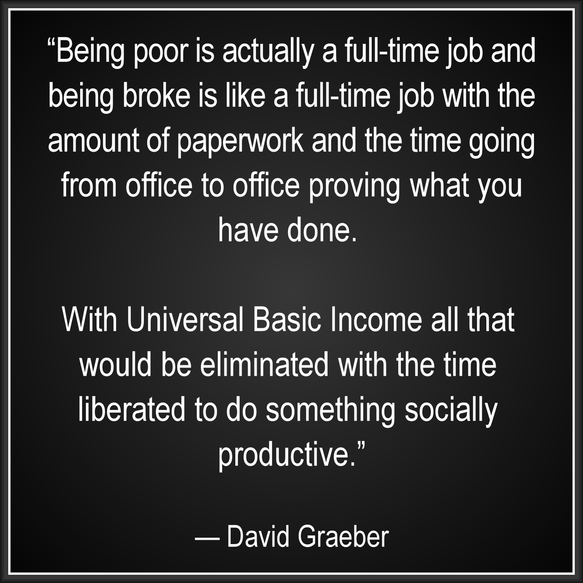 We need to be talking about Universal Basic Income.