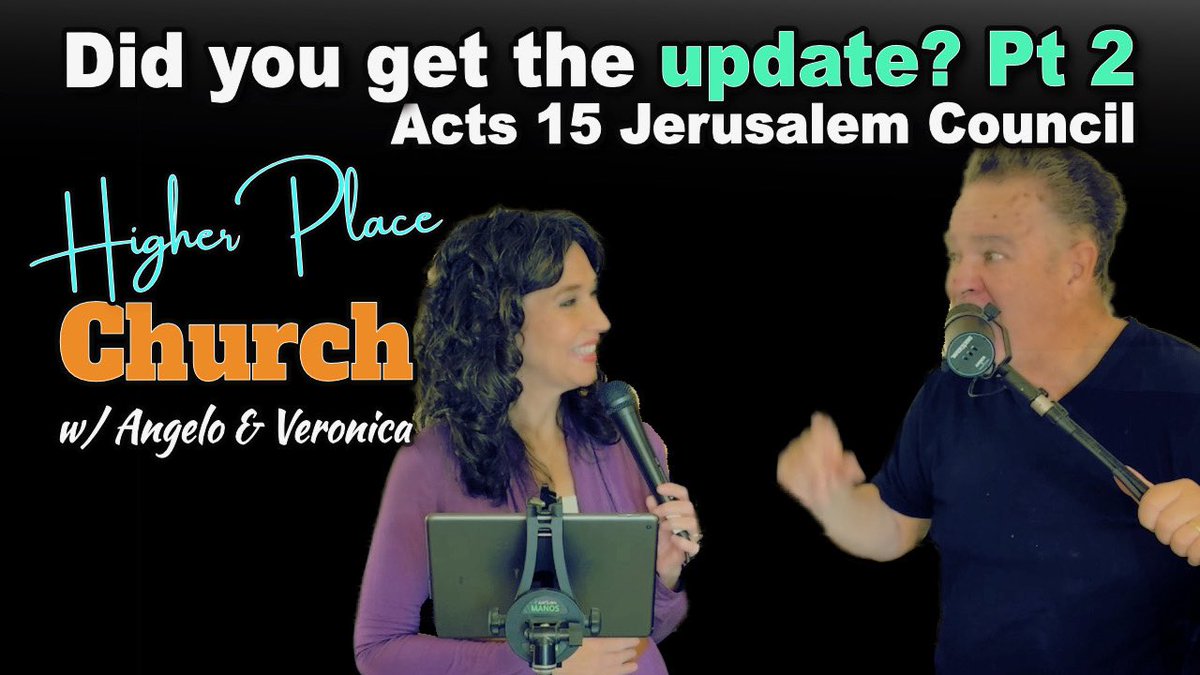 Acts 15 (Jerusalem Council) and the monumental update made for gentile believers and all believers in Christ.
Did you get the update? Acts 15 Jerusalem Council Pt 2 | HPC w/ Angelo &amp; Veronica: youtu.be/7A4e1Uc-Cuk

#angeloandveronica #higherplacech #acts15 #jerusalemcouncil