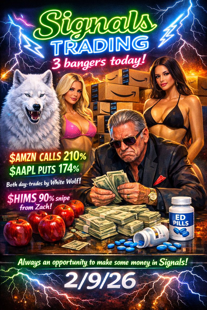 3 BANGERS TODAY! 💥💰

By White Wolf &amp; <a href="/StockStar319/">Zach #MTO</a> good work guys!  

Entry and exit posted ✅

We always find solid trades, every single week! 

$AAPL $AMZN $HIMS $SPY $IWM $QQQ

JOIN UP! ryci26.website3.me