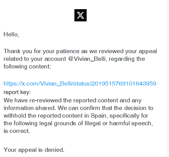 Apparently my post is "harmful speech" because I'm calling a narcissistic man narcissistic and because I'm saying that supporting delusions and physical mutilation is sick. Go figure🤷‍♀️
It's totally ok for other accounts to use hate speech against women, Jewish people and Israelis