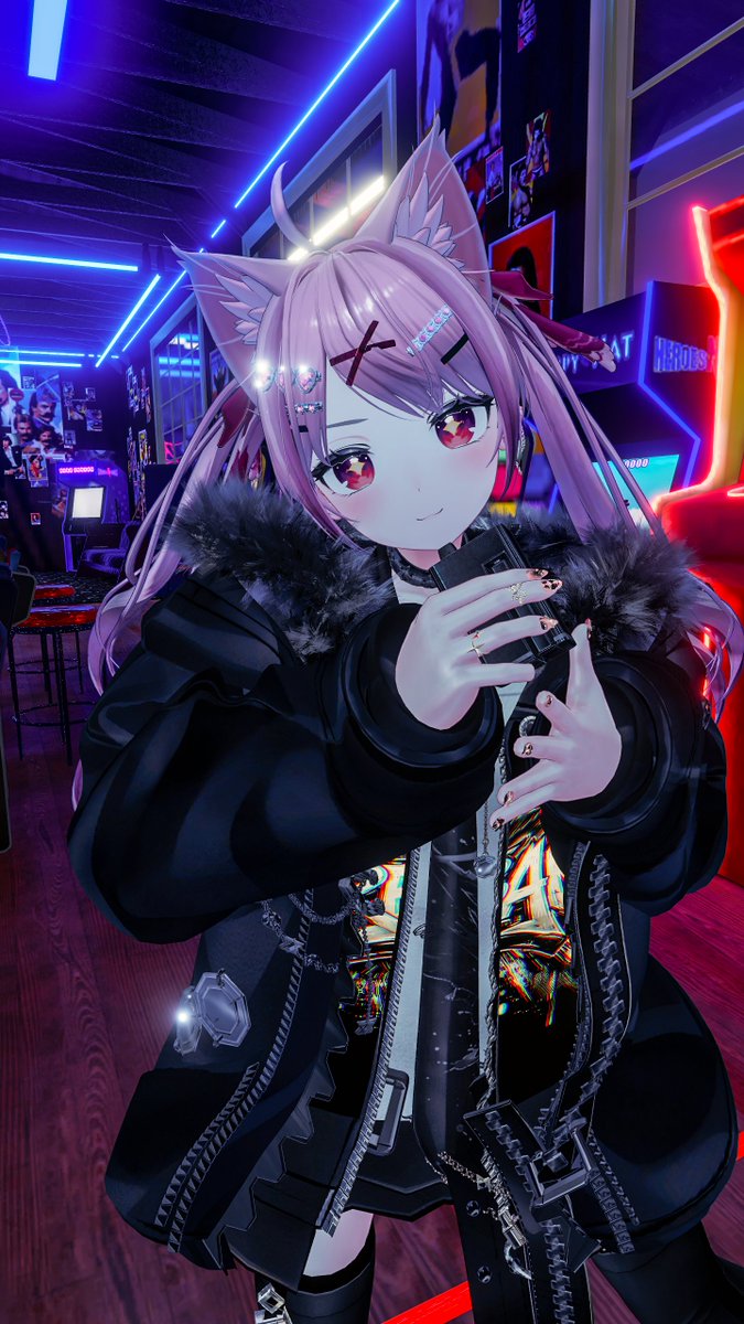 おは☀️そーにゃん❣🐱 真夜中のゲーセンっていいよね🌃 お気に入りの