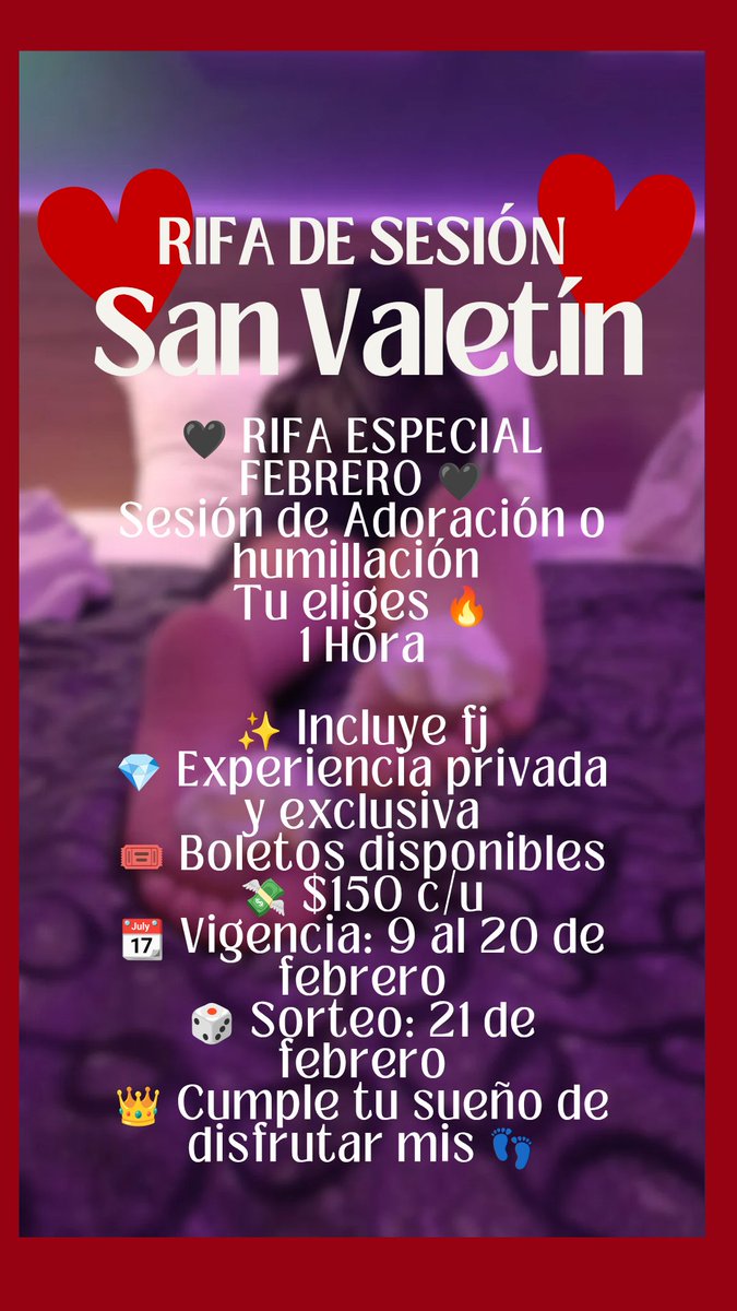 MiniHonney's tweet image. Hola preciosos ♥️ 
Les dejo la información de la rifa que estaré sorteando por este mes
Aprovechen en comprar sus boletos para tener una sesión conmigo y pasarla 🤤👣 

Está es su oportunidad no la desaprovechen ♥️
Los amo ❣️❣️