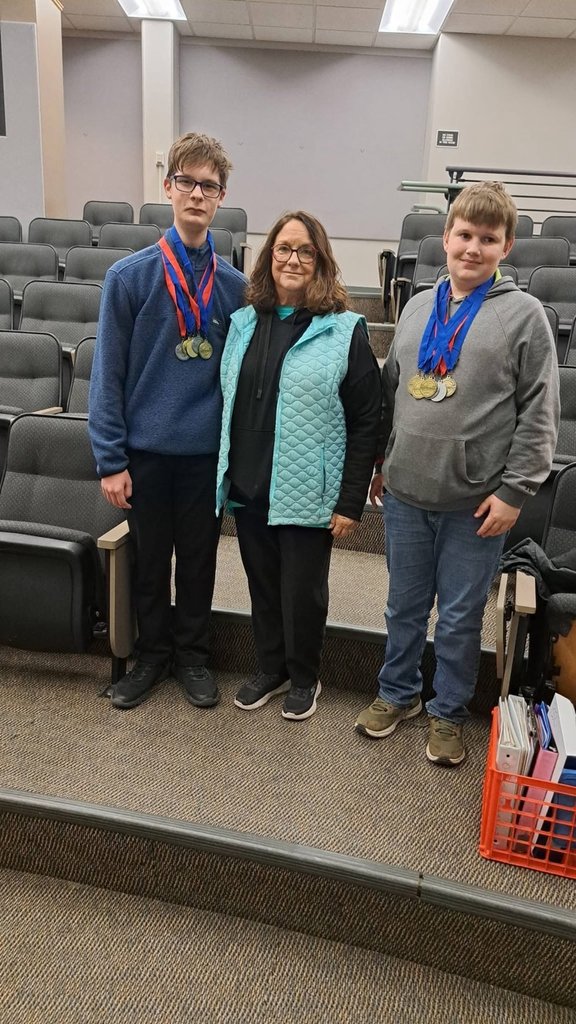 Science Olympiad results: Will M. placed 1st in Scrambler. The duo of Will and Keaton K. placed 1st in Meteorology, Dynamic Planet, and Boomilever; &amp; 2nd in Circuit Lab, Rocks &amp; Minerals, and Entomology. Overall as a team Will and Keaton placed 3rd. On to State!!