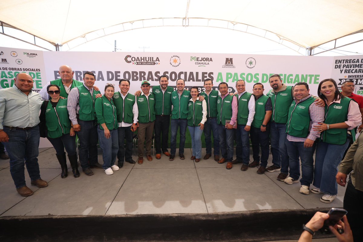 Además, seguimos fortaleciendo la seguridad e impulsando el desarrollo económico para la región centro de #Coahuila. #PaDelante #APasosDeGigante 👍🏼🤠💪🏼 (3/3)