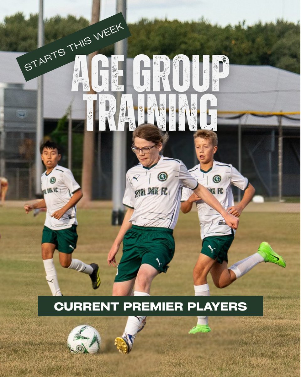 Age group training starts this week! With new state-mandated changes coming in 2026, these sessions give our premier players a head start training with future teammates before June tryouts.

Check TeamSnap for times.
The rules may change, but our commitment doesn't. 💚🖤