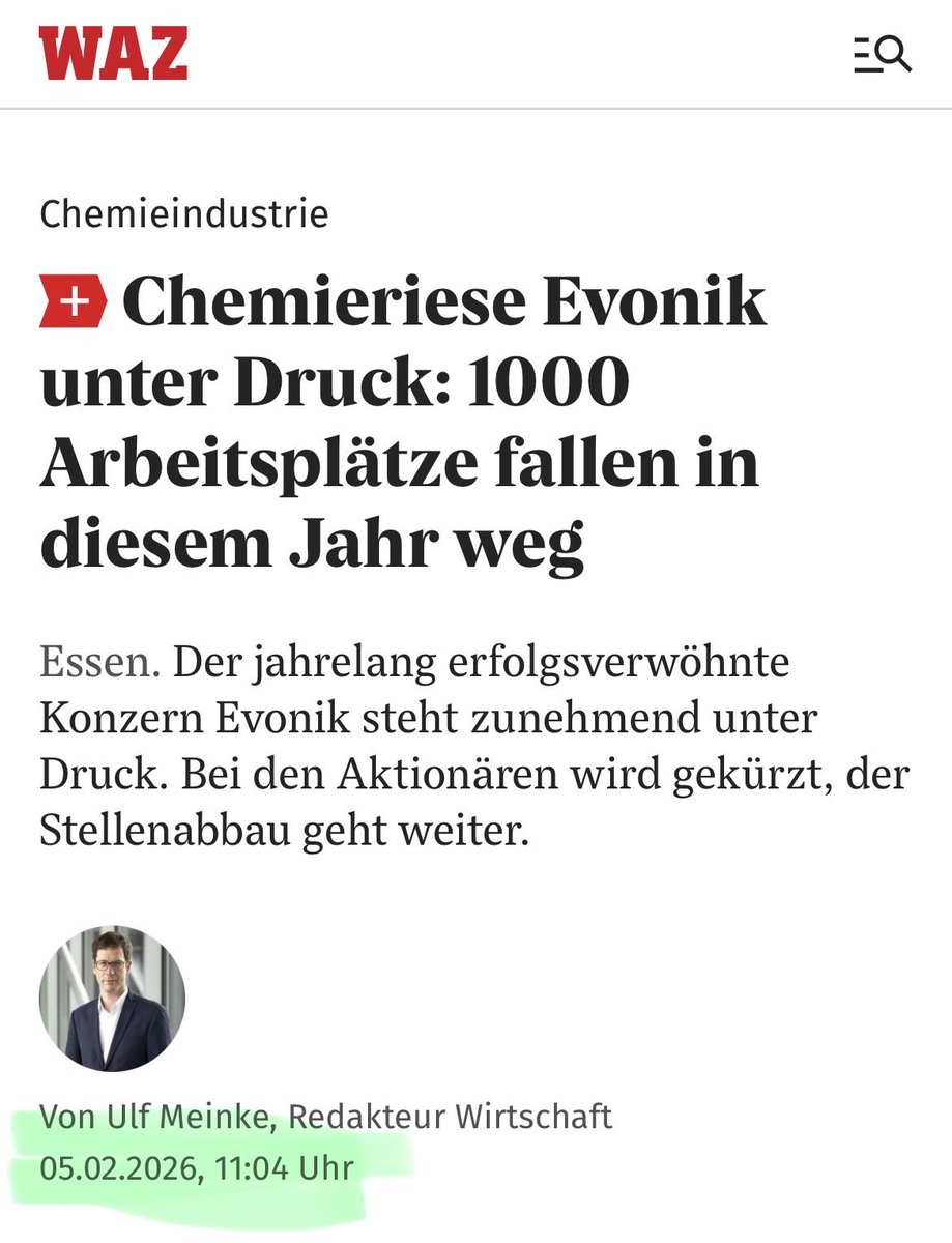 4 Days later. 

Evonik gegen die AfD.