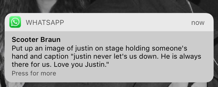 LaurenDPorteous's tweet image. Throwback to when scooter was trying to get me to get Justin to cancel his tour back in 2017 looooooooool